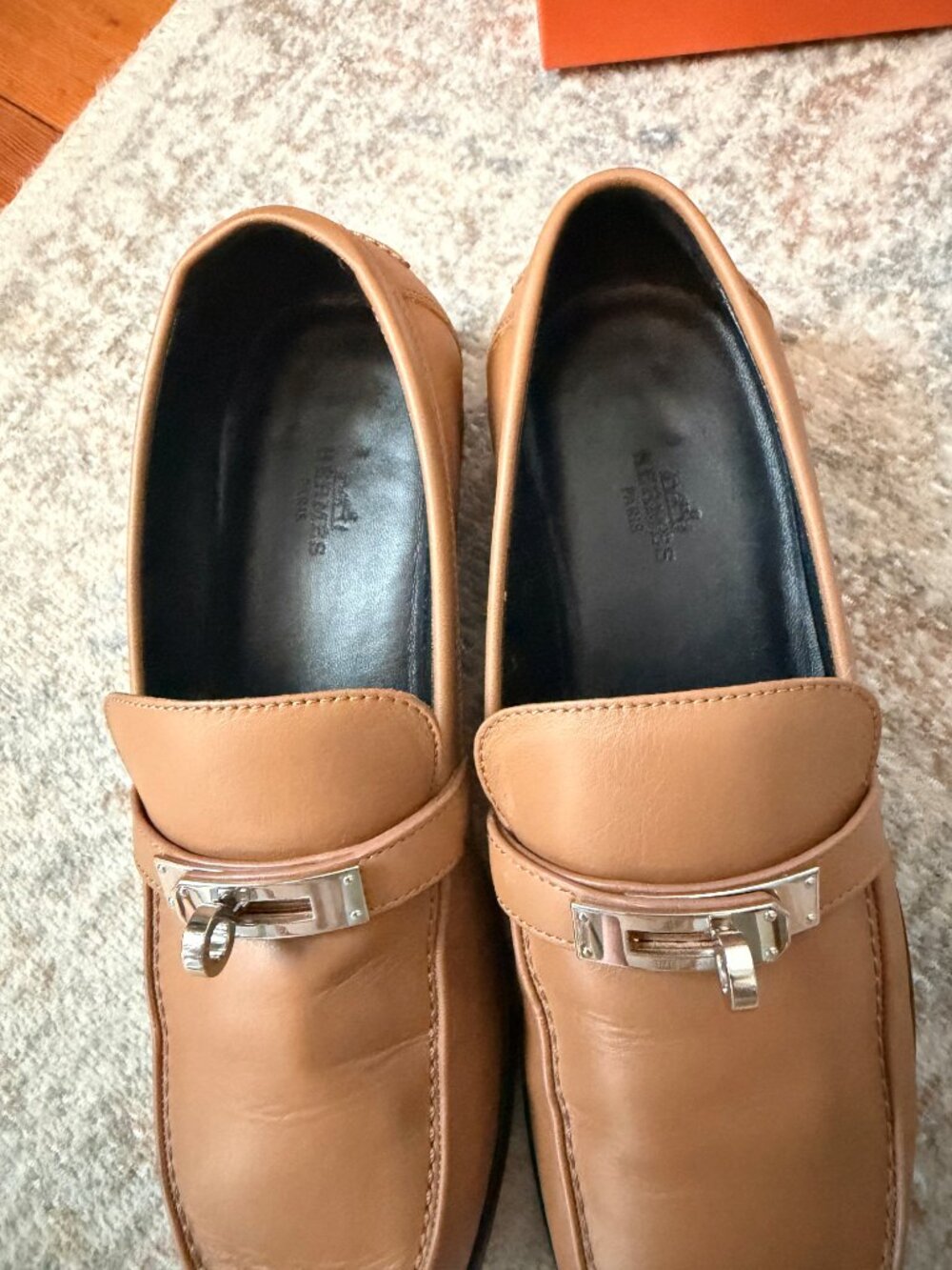 Hermes Destin Loafer - Gold (Brown) with silver hardware - Picture 4 of 5